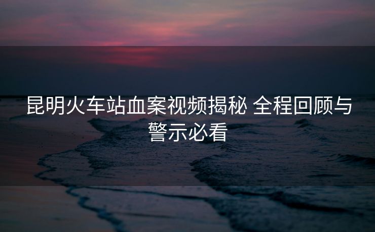昆明火車站血案視頻揭秘 全程回顧與警示必看