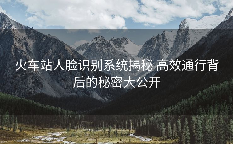 火車(chē)站人臉識(shí)別系統(tǒng)揭秘 高效通行背后的秘密大公開(kāi)