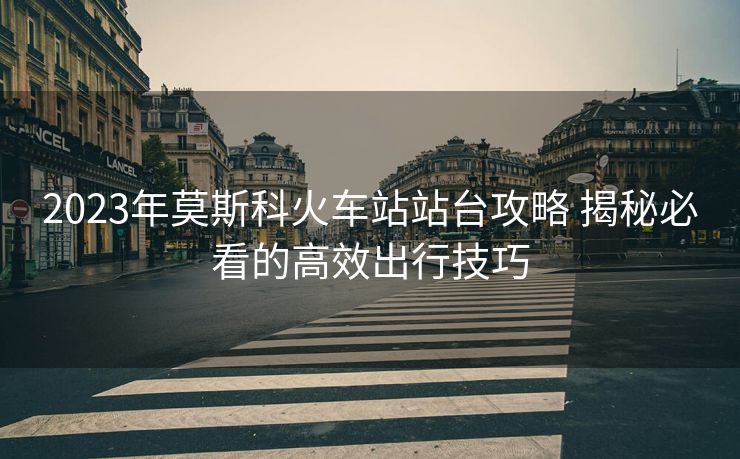 2023年莫斯科火車站站臺攻略 揭秘必看的高效出行技巧