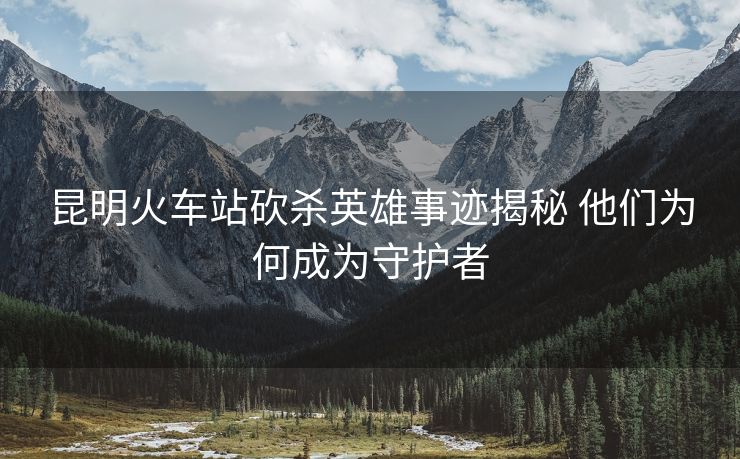 昆明火車站砍殺英雄事跡揭秘 他們?yōu)楹纬蔀槭刈o(hù)者