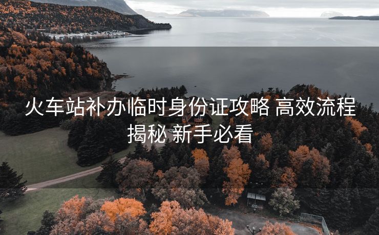 火車站補(bǔ)辦臨時(shí)身份證攻略 高效流程揭秘 新手必看