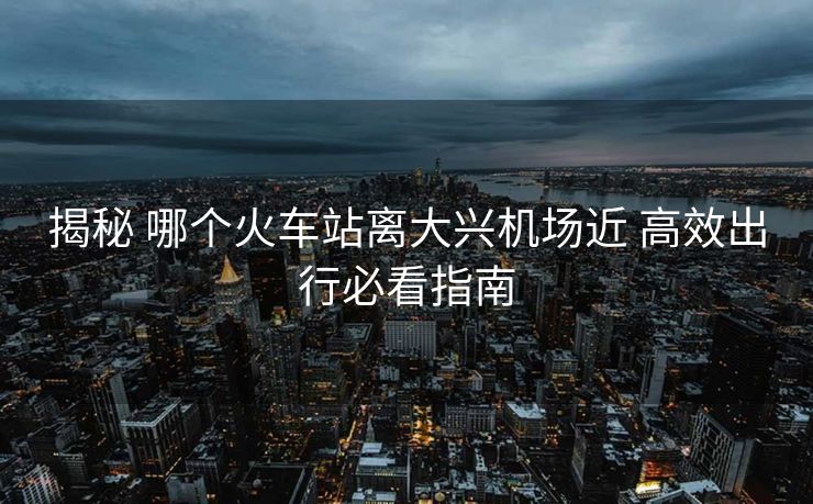 揭秘 哪個火車站離大興機場近 高效出行必看指南