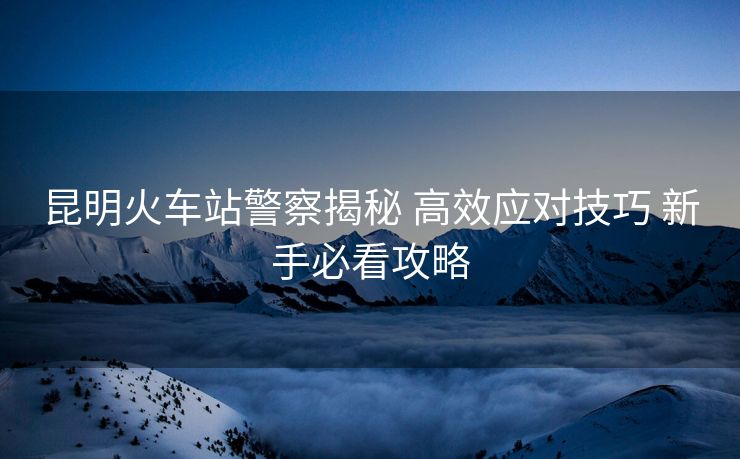 昆明火車站警察揭秘 高效應(yīng)對(duì)技巧 新手必看攻略